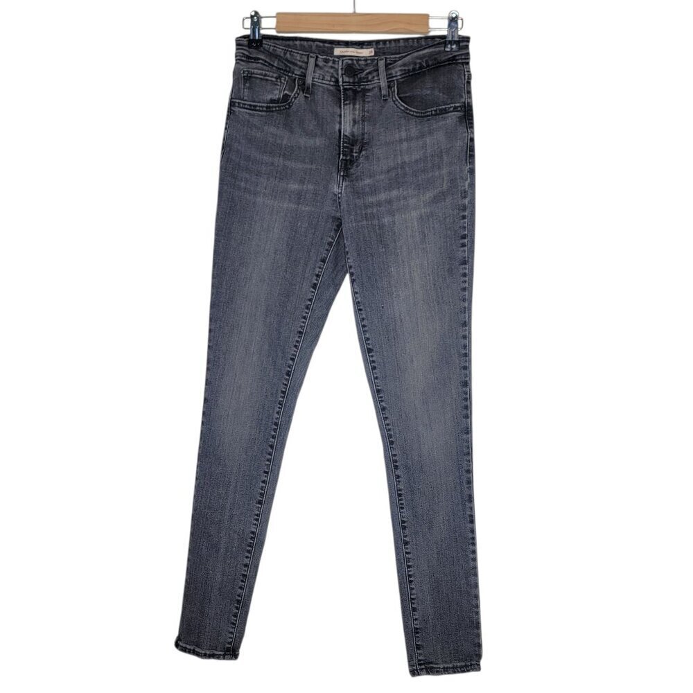Levi's High Rise Skinny Denim Dark Gray Wash Jeans Women's 28